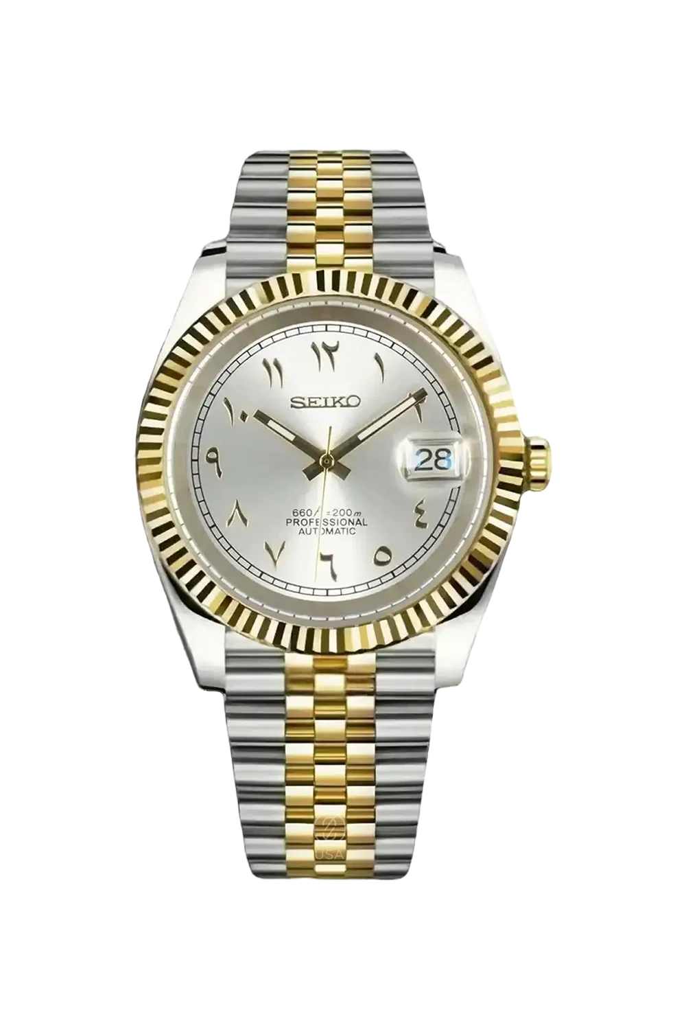 Mod Datejust Two-Tone Gold Arabic