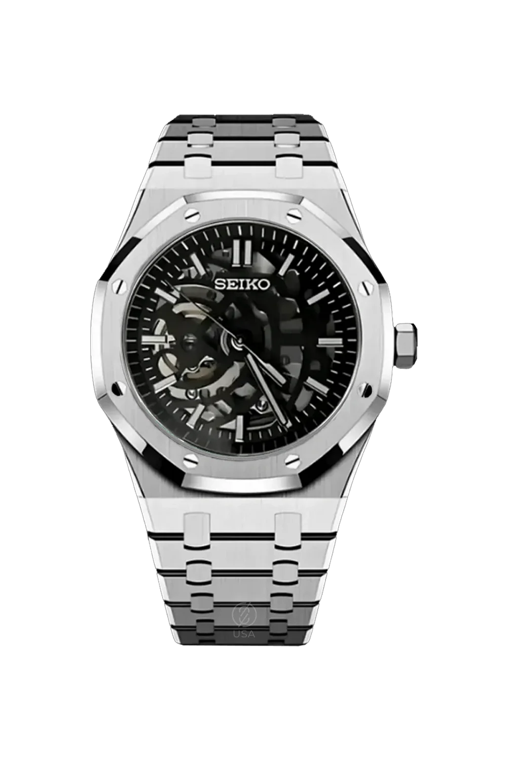 Mod Royal Oak Skeleton Black Silver