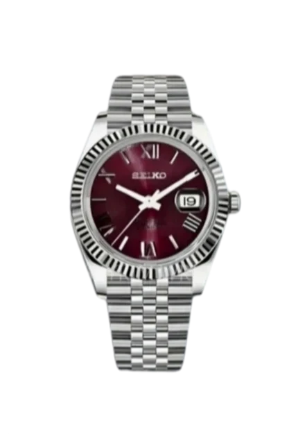 Mod Datejust Silver Red