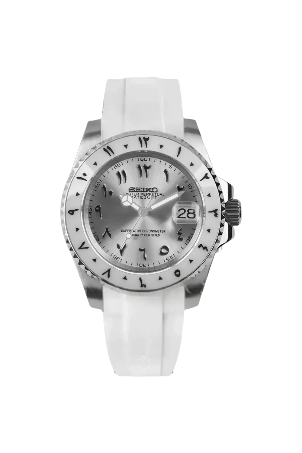 Mod Yacht-Master Arabic Silver White