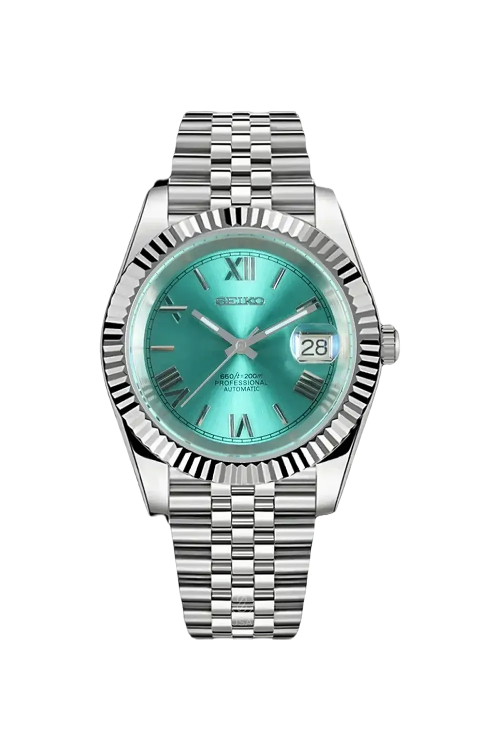 Mod Datejust  Roman Tiffany Blue