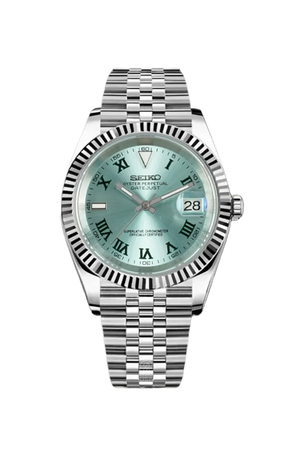 Mod Datejust Wimbledon Sky Blue