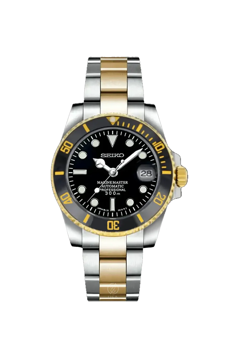 Mod Submariner Two-Tone Gold Black